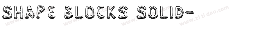 Shape Blocks Solid字体转换